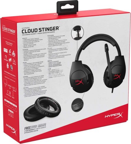 HyperX Cloud Stinger Wired Gaming Headset - Black