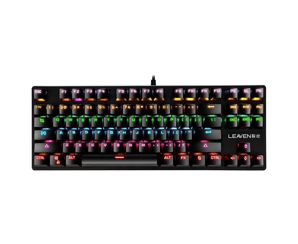 Leaven K550 Wired Arabic Gaming Mechanical Keyboard Black colour
