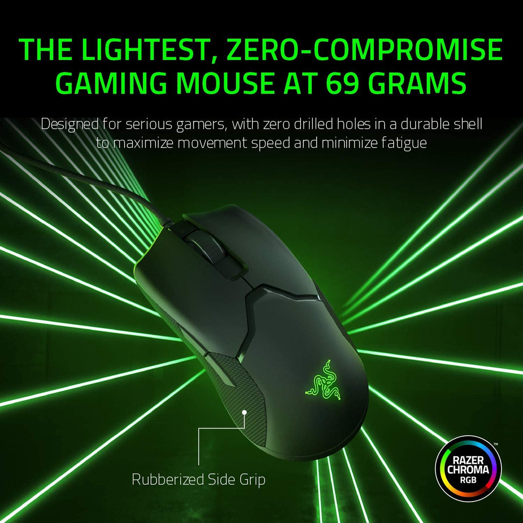 Razer Viper Ultralight Ambidextrous Wired Gaming Mouse - Black