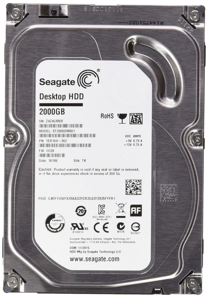 Seagate Desktop 3.5 inch 2TB Internal SATA Drive