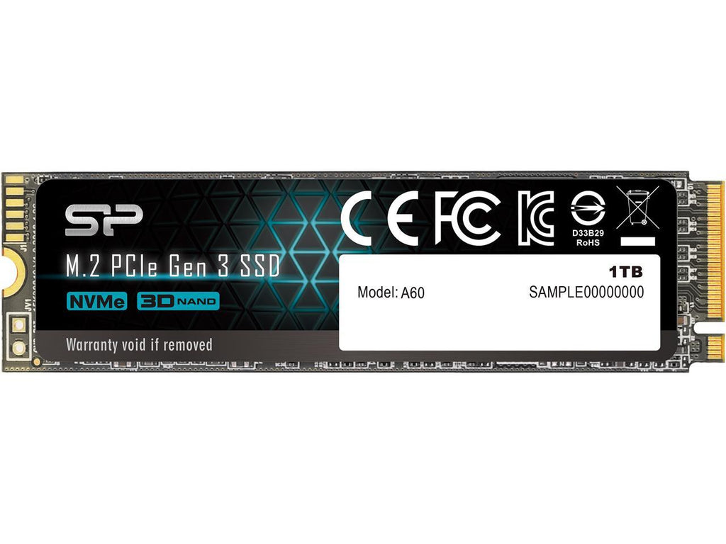 Silicon Power 1TB NVMe SSD PCIe Gen3 x4 M.2 2280 TLC SSD