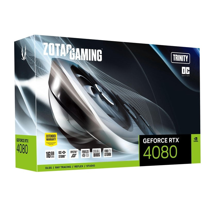 ZOTAC GAMING GeForce RTX 4080 16GB Trinity OC Edition GDDR6X Gaming Graphics Card